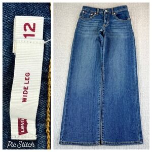 Levi's Wide Leg new without tags Dress Jeans Women 12/25X27 1/2 Adjustable Waist